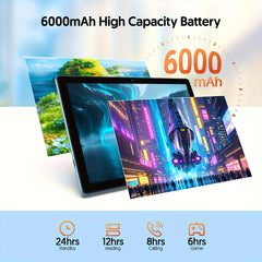 Newly Upgraded Android 15 System, 10.1-inch New Tablet Computer, 12 (3+9)GB RAM, 64GB ROM + 1TB Expandable Memory, With Keyboard, Mouse And Stylus, 2.0+8.0MP, 5G WiFi 6, 6000mAh Long-life Battery, Powerful Core, Perfect For Tech Enthusiasts And Home Offic