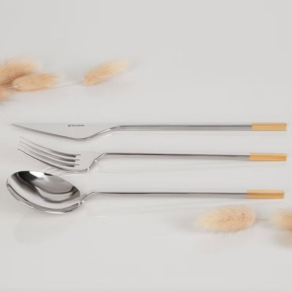 Golden Bell 18/10 Stainless Steel Cutlery Set, 24 Piece