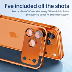 Phone Case - Metal Frame Bumper with Metal Lens Cover Elastic Strap Detachable Phone Case for Apple Iphone 17 Pro Max Durable Protective Cover
