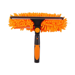 1pc 10-Section Extra-long 4.3m Telescopic 2-in-1 Window Glass Cleaner Wipe and Scraper Double-sided Use, Suitable for High-rise Windows Walls Cars Indoor Outdoor Cleaning Professional Rod Kit