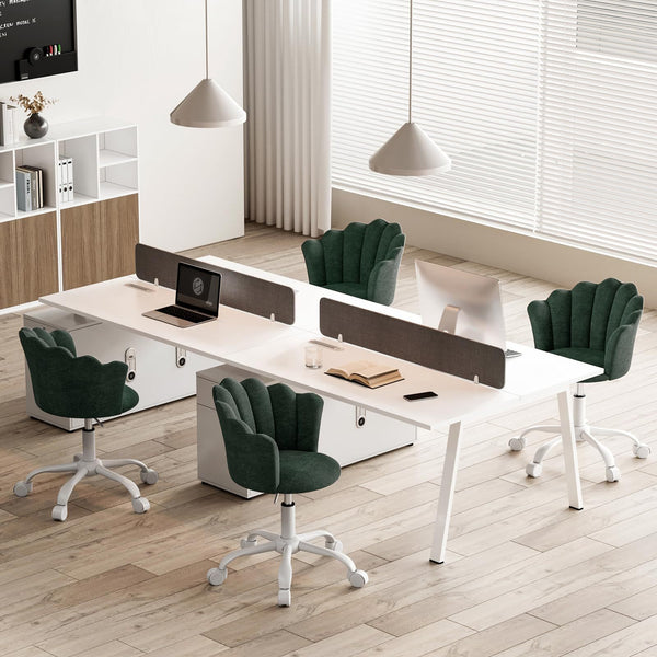 Shell-shaped Office Chair,Adjustable Chenille Swivel Chair,Soft and Flexible, Suitable for Bedrooms, Offices and Studies.