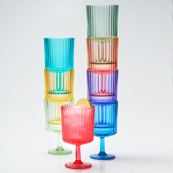 Pandex Acrylic Stacking Tumblers, 355Ml, 8 Pack