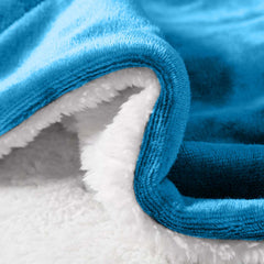 1pc Luxurious Double-Sided Sherpa Throw Blanket – Soft, Warm & Cozy Contemporary Blanket, Machine Washable, Perfect for Couch, Bed, Office & Travel, Ideal Gift