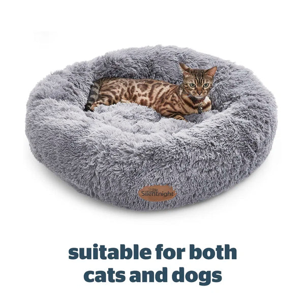Calming Plush Donut Pet Bed