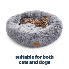 Calming Plush Donut Pet Bed