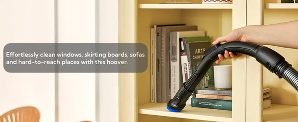 Midea EUREKA Whirlwind Cylinder Bagless Vacuum Cleaner - 700W Powerful Motor, 1.5L Dust Cup, 2-in-1 Dusting Brush, Automatic Cord Rewind, Compact & Lightweight, Perfect for Hardfloors, Carpets, Car, Under-Furniture Cleaning & Pet Hair Cleanup