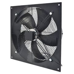 1pc Kitchen Exhaust Fan 10850m/h Stainless Steel Ventilation Fan with Governor Switch Low Noise Extractor with Backdraft Damper for Home Bathroom Garage, Black