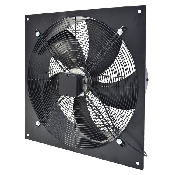 1pc Kitchen Exhaust Fan 10850m/h Stainless Steel Ventilation Fan with Governor Switch Low Noise Extractor with Backdraft Damper for Home Bathroom Garage, Black