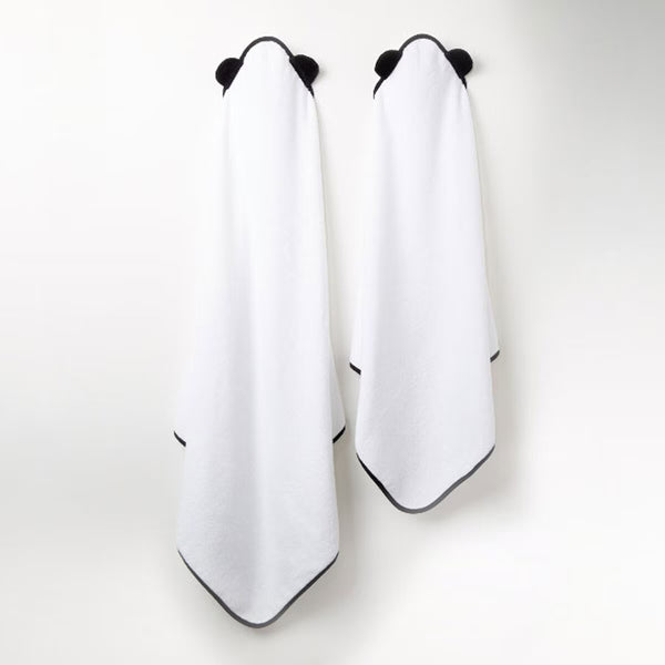 Panda Bamboo Newborn Hooded Towel, 75 X 75 Cm