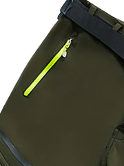 Men's Warm Cargo Pants with Zippered Pockets - Olive Green, Black, and Yellow Accents, Ideal for Winter Outdoor Activities and Casual Wear with Belt
