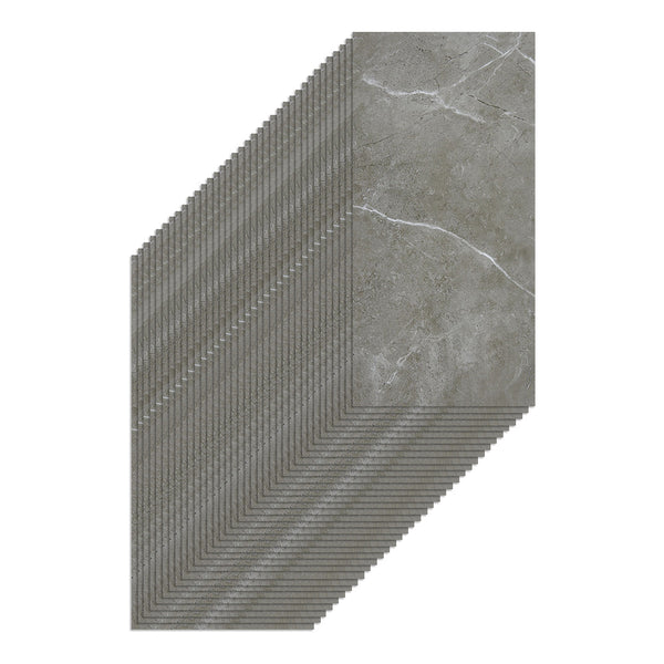 36pcs Self Adhesive Vinyl Flooring, 15X30cm Wood & & Stone Grain Effect Peel and Stick Floor Tiles, Waterproof Flooring Stickers for Home Office Bedroom Kitchen Living Room