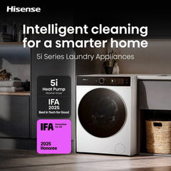 Hisense Kitchenfit 5I Series WD5I1245BWRH 12Kg / 8Kg Washer Dryer, a Rated in White