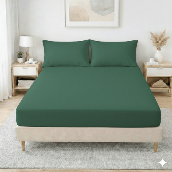 30cm Extra Deep Fitted Sheet - Premium Brushed Microfiber Bed Sheet, Super Soft & Breathable, Elasticated Corners for Snug Fit, Single/Double/King/Super King Sizes