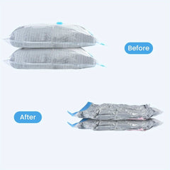 Space Saver Bags, Pack of 12 Jumbo Vacuum Storage Bags, Compressed Sealer Bags Storage for Clothes, Comforters, Beddings and Blankets with Hand Pump