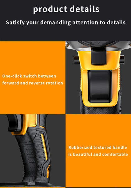 Wireless Electric Impact Wrench, Lithium Electric Wrench Set - Multifunctional Tool Set, Portable, Suitable For Car Maintenance, Furniture And Scaffolding Installation, A Gift Of Electric Tools For Husbands