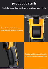 Wireless Electric Impact Wrench, Lithium Electric Wrench Set - Multifunctional Tool Set, Portable, Suitable For Car Maintenance, Furniture And Scaffolding Installation, A Gift Of Electric Tools For Husbands