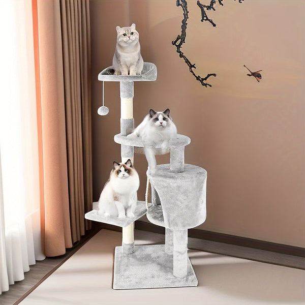 Tall Cat Tree Large Climbing Tower Kitten Scratching Post Condo Activity Centre