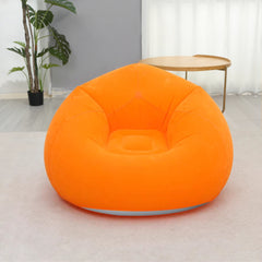 1PC Orange Spherical Inflatable Sofa, Large Inflatable Sofa, Equipped with Manual Inflation Pump, Suitable for Use in Living Room/veranda/bedroom, Size 100*100*58.5cm