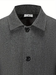 2025 American Style New Men'S Everyday Casual Classic Versatile Solid Color Side Double Pocket Easy Design Handsome Dad Wrinkle-Resistant Non-Iron Single-Breasted Light Luxury Trench Coat