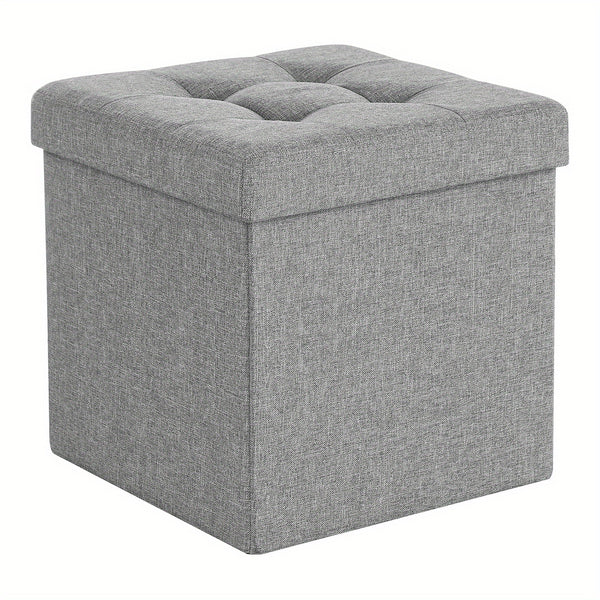 Storage Stool Padded Foldable Bench, Chest with Lid, 40L Capacity, Holds Up to 300kg, for Bedroom, Hallway, Living Room