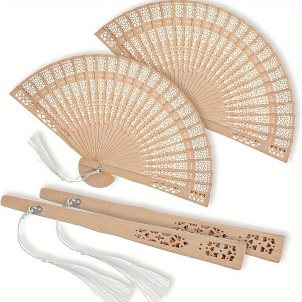 Bamboo Folding Fan Vintage Hand Fans for Party Wedding Dancing Flush Fan Breeze