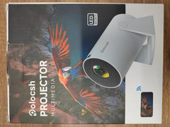 Mini Projector, Polocsh Projector Wifi6 and BT5.2, Portable Projektor 4K Support with Android 11.0, 180° Rotatable, Auto Keystone, 130″ Display and 50% Zoom,Outdoor Projector 2025 Upgrade, Steelgrey