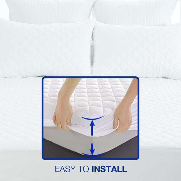 2025 NEW Arrival Quilted Mattress Protector, furniture for home Hypoallergenic Extra Deep Fitted Mattress Cover 30 cm-40cm - Fitted Bed Cover All Size