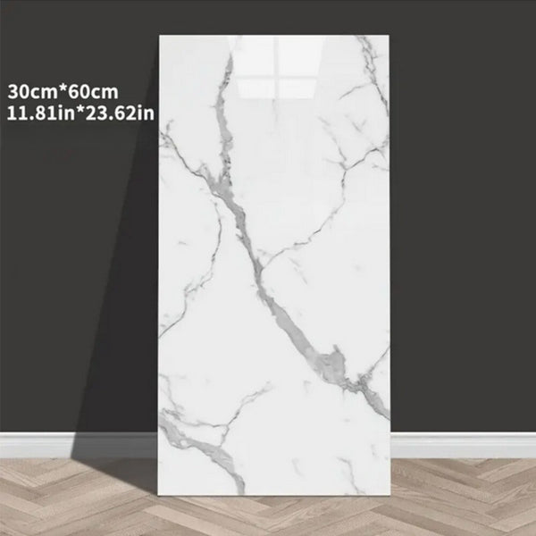 20/24/40pcs Waterproof Self-Adhesive Marble Wall Tile Stickers - Peel & Stick PVC/PE Foam Tiles with Contemporary Straight Puzzle Pattern, Washable & Removable for Bathroom, Kitchen, Living Room Home Decor, Vinyl Stickers Waterproof, Bathroom Renovations,