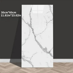 20/24/40pcs Waterproof Self-Adhesive Marble Wall Tile Stickers - Peel & Stick PVC/PE Foam Tiles with Contemporary Straight Puzzle Pattern, Washable & Removable for Bathroom, Kitchen, Living Room Home Decor, Vinyl Stickers Waterproof, Bathroom Renovations,