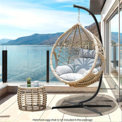 Hammock C Stand, Heavy Duty Metal Hammock C-Stand Only Hammock Stand for Hanging Chairs, Swings, Loungers, Indoors Outdoors