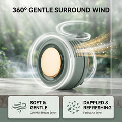 Mini Clip on Fan, Ultra Compact 360° Portable Handheld Fan, 50% Smaller with High Density Battery, Long Lasting Desk Fan, Good item for Travel, Outdoor