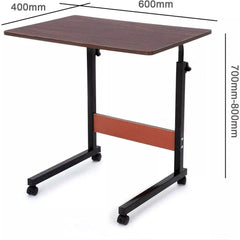 [Versatile Comfort] Adjustable Height Rolling Folding Desk Laptop Desk Folding Laptop Desk Wheels for Easy Mobility, Perfect for Bedroom, Living Room, Outdoor Office & Study Use, Bedroom Desk | Modern Aesthetic | Wood Fiberboard Desk