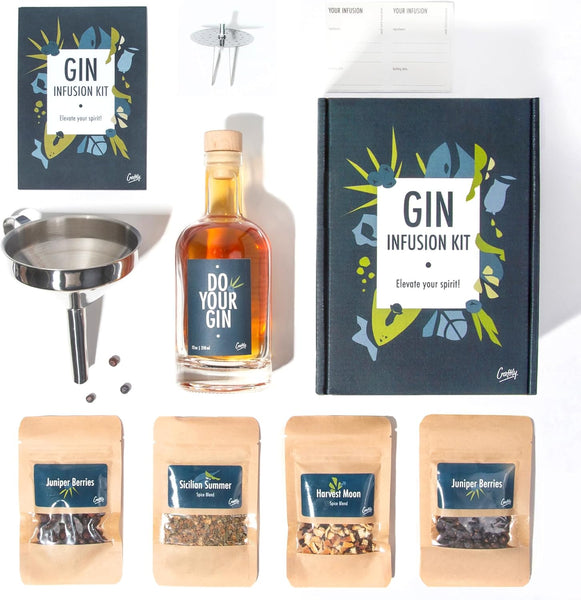 Rum Infusion Kit by Craftly | Natural Botanicals for Homemade Cocktails | Great Gift for Christmas, Wedding, Birthday, Valentine’S Day, Retirement | Gift Ideas for Men & Women L Spices & Bottle