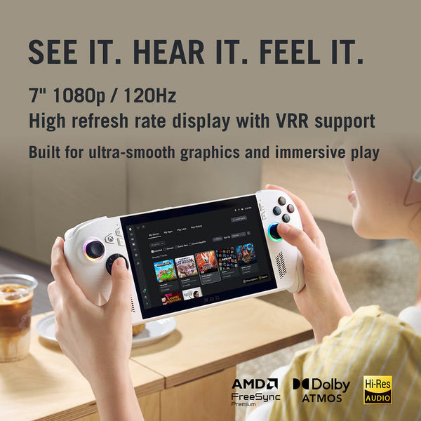 ASUS ROG Xbox Ally, AMD Ryzen Z2, 16GB RAM, 512GB SSD, 7 Inch Handheld Gaming PC Console, RC73YA-NH002W