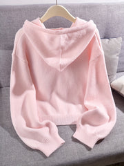 Cardigan Hooded Sweater for Women, Unique Niche Style Top, Gavin