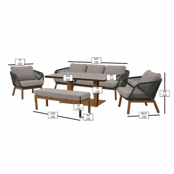 Bramblecrest Helsinki 5 Piece Deep Seating Dining
