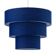 Set of 2 Barty - Navy Blue 38cm Tiered Pendant Shades