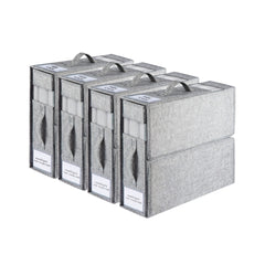 Foldable bed sheet storage box, wardrobe storage box with handle and window, suitable for storing bed sheets, blankets, towels