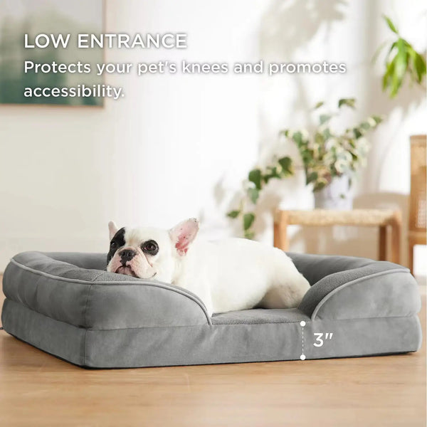 Orthopedic Extra for Large Dog Bed (XXL) - Thick Cushioned Dog Sofa Bed with Non-Slip Base, Heavy-Duty Pet Mattress for Large Dogs, Easy Assembly, Ideal for Indoor/Outdoor Use - Compatible with Small, Medium, And for Large Breeds