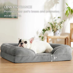 Orthopedic Extra for Large Dog Bed (XXL) - Thick Cushioned Dog Sofa Bed with Non-Slip Base, Heavy-Duty Pet Mattress for Large Dogs, Easy Assembly, Ideal for Indoor/Outdoor Use - Compatible with Small, Medium, And for Large Breeds