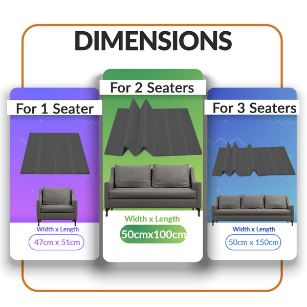Sofa Seat Support Boards, Black Rejuvenator Boards, Sofa Saver, Adjustable/Foldable Sagging Sofa Support 1-2-3 SEATER SAVERS