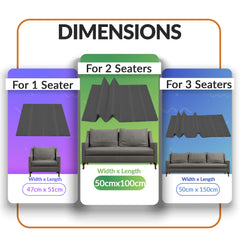 Sofa Seat Support Boards, Black Rejuvenator Boards, Sofa Saver, Adjustable/Foldable Sagging Sofa Support 1-2-3 SEATER SAVERS
