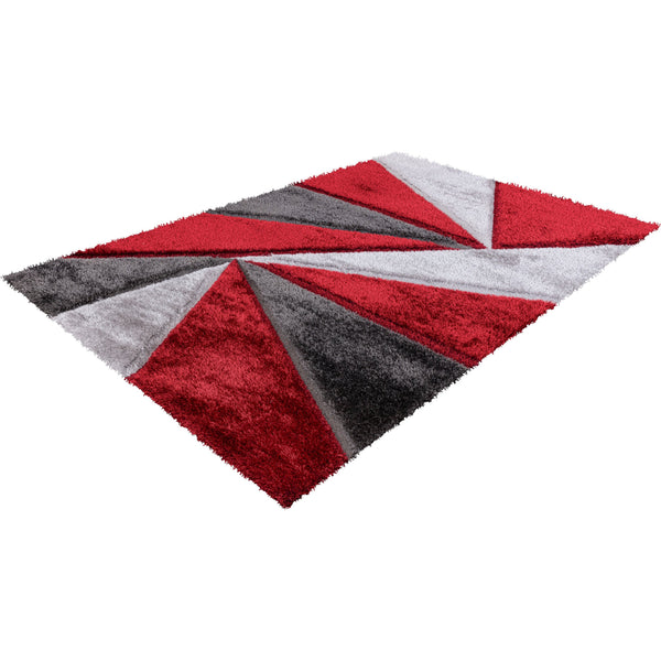 Luxury Soft Shaggy Area Rug – Modern Non-Shedding Geometric Triangles Design, High-Pile Plush Living Room Carpets, Large Thick Rug for Bedroom, Kitchen, Lounge & Home Décor – Contemporary Floor Rug & Mats