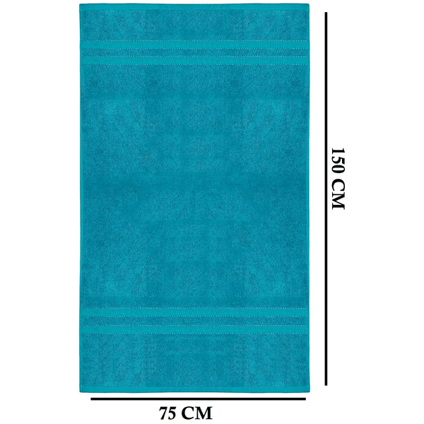 4 X Large Jumbo Bath Towels 100% Egyptian Cotton -75 x 150 cm- Soft Quick Dry Hotel Spa Big Bathroom Towels Set