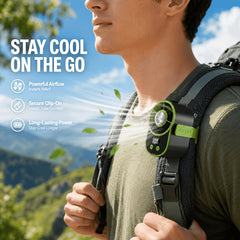Neck And Waist Portable Fan With USB Charging Design And Strong Airflow For Camping Travel Fishing And Outdoor Enthusiasts