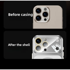 Full Coverage Magnetic Glass Phone Case Shockproof Drop Protection Ultra Thin Matte Finish Compatible with iPhone 17 16 15 Pro Max Series Models
