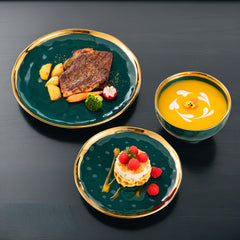 12pcs Porcelain Dinnerware Sets with Dinner Plate, Dessert Plates And Cereal Bowls, Service for 4