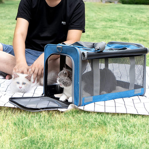 Large Pet Carrier Bag Portable Soft Fabric Fold Dog Cat Puppy Travel Bag in UK