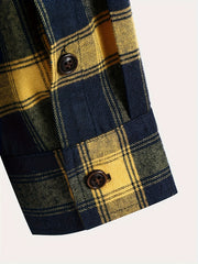 Men's Exquisite Gift: New College Style Trendy Hooded Cardigan with Contrast Color Multi-Patch Drawstring Pocket Design