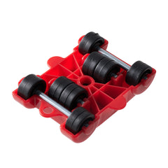 The 5pcs Red Heavy-Duty Furniture Moving Kit with Lift And Slider Moving Wheels Is an Easy-To-Move Tool Set Suitable for Moving Washing Machines, Refrigerators, Etc